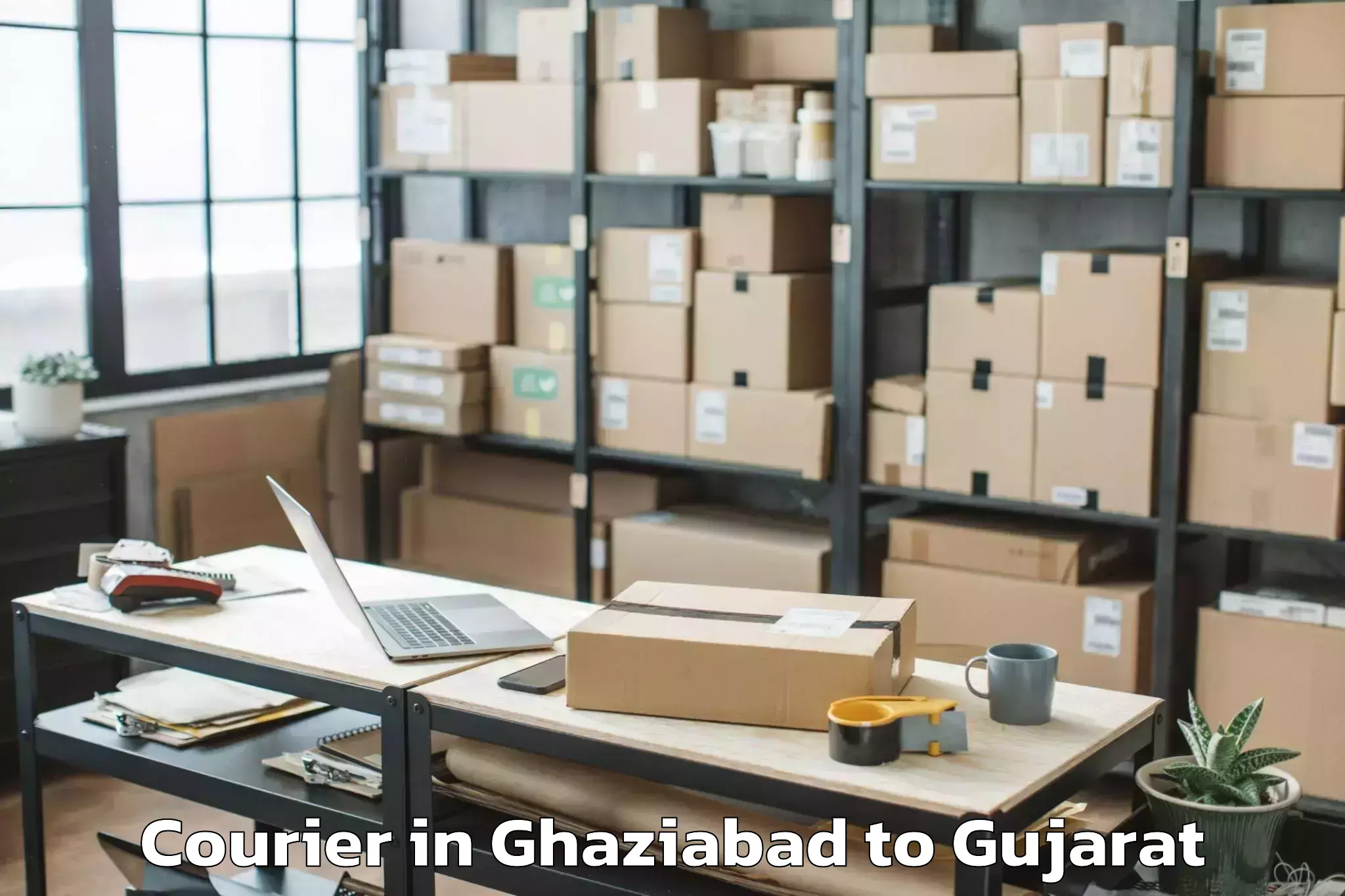 Book Ghaziabad to Thasra Courier